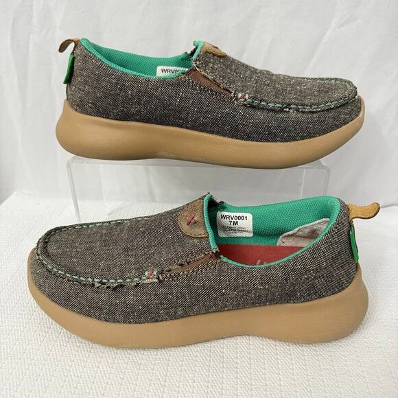 Twisted X Women's Size 7M Moccasin EcoTweed Slip On Western Shoes - Picture 7 of 9